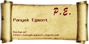 Panyek Egmont névjegykártya